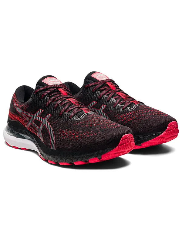 Кроссовки гелевые kayano 28 шириной 4е Asics — изображение 3 из 4, черный/красный
