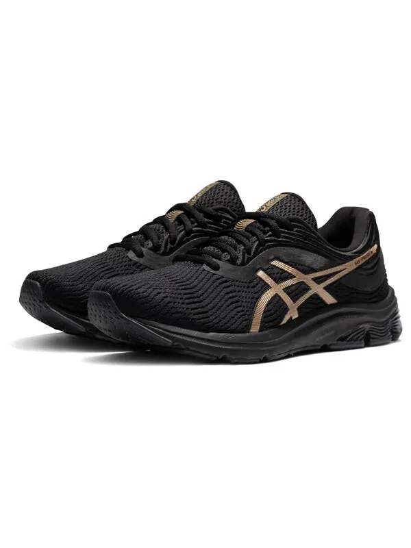 Кроссовки гель пульс 11 золотистый Asics — изображение 2 из 4, черный/золотистый