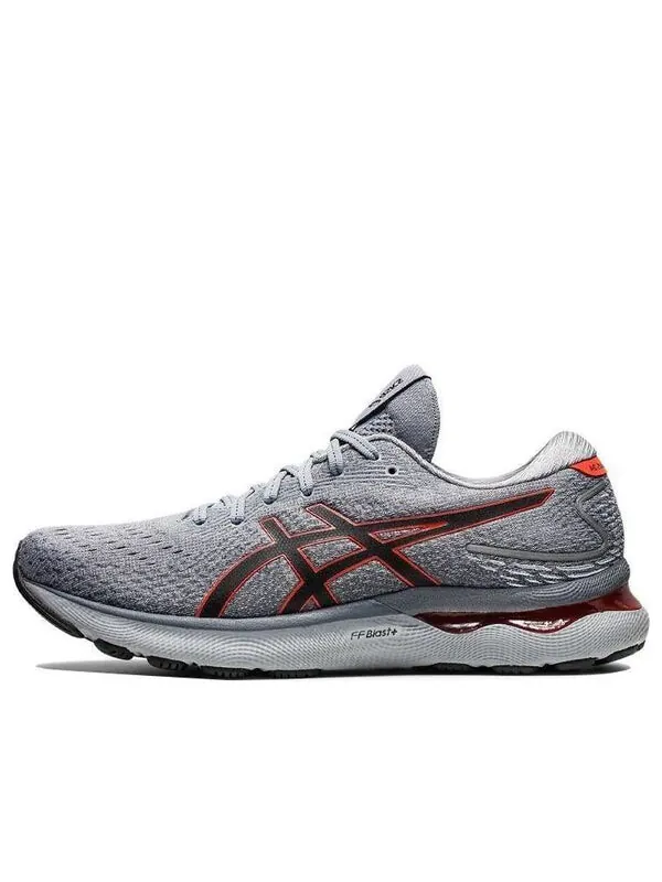 Кроссовки гель нимбус 24 Asics — изображение 1 из 4, серый/красный