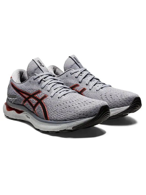 Кроссовки гель нимбус 24 Asics — изображение 3 из 4, серый/красный