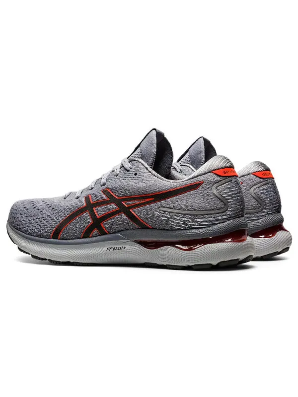 Кроссовки гель нимбус 24 Asics — изображение 4 из 4, серый/красный