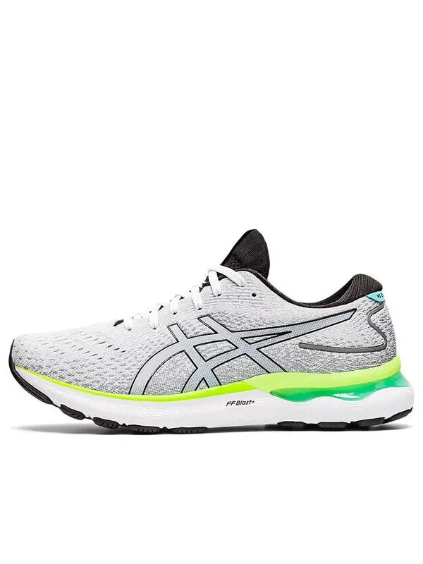 Кроссовки гель нимбус 24 Asics — изображение 1 из 4, белый/черный/зеленый