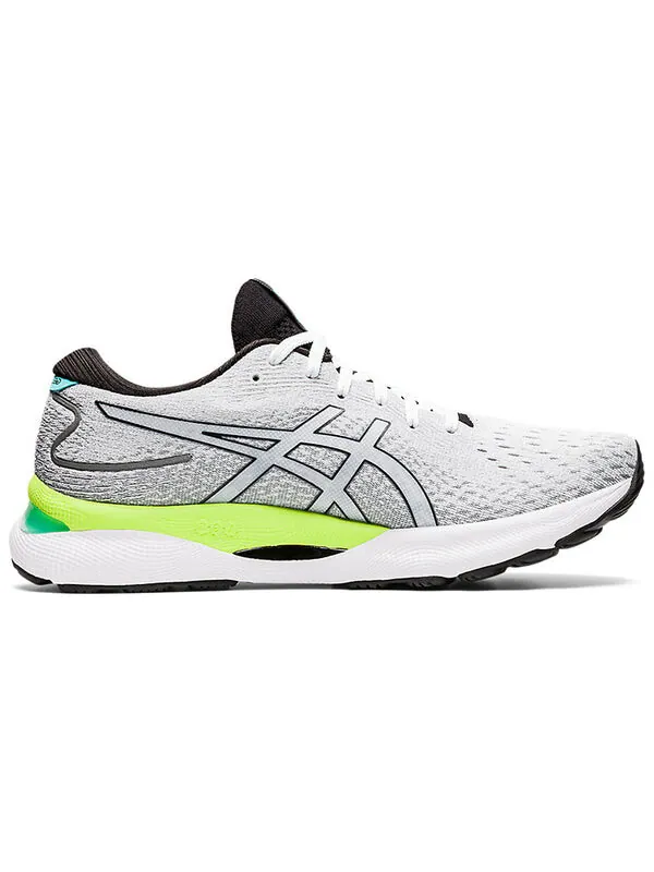 Кроссовки гель нимбус 24 Asics — изображение 2 из 4, белый/черный/зеленый