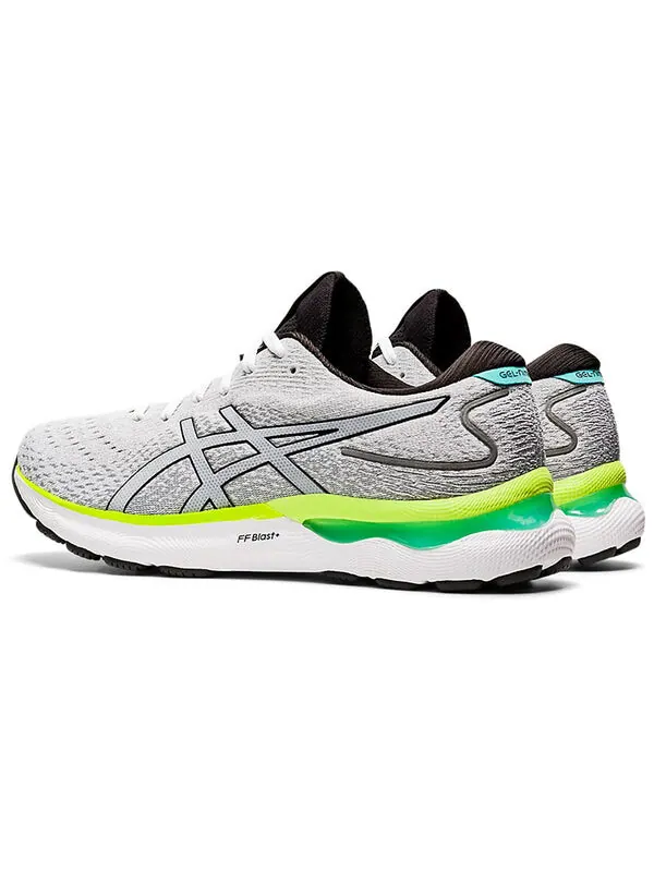 Кроссовки гель нимбус 24 Asics — изображение 4 из 4, белый/черный/зеленый