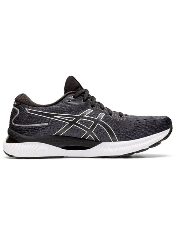 Кроссовки гель нимбус 24 2е широкие Asics — изображение 2 из 4, черный/белый