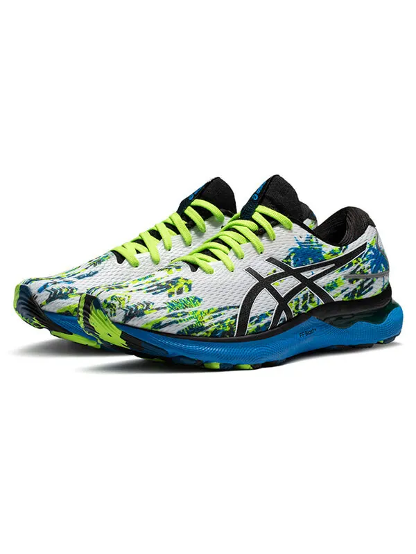 Кроссовки гель нимбус 24 Asics — изображение 2 из 4, белый/синий
