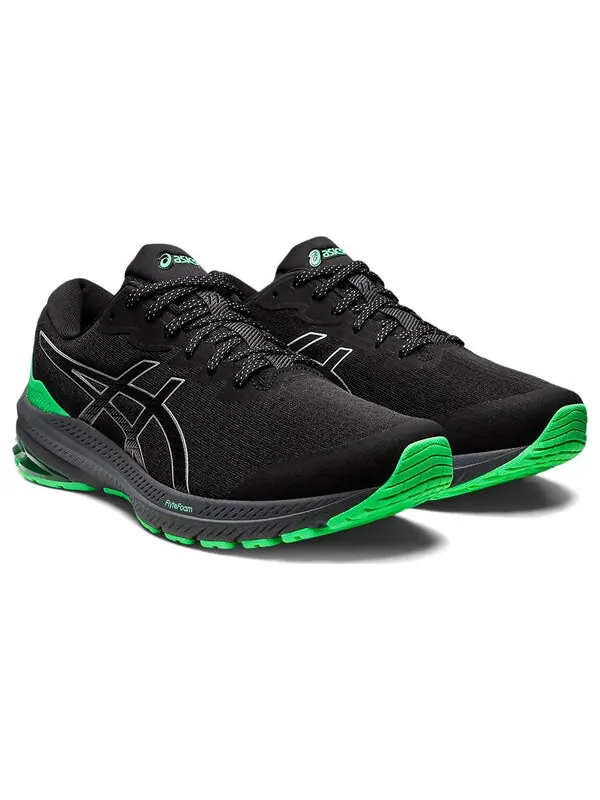 Кроссовки gt-1000 11 lite-show 'black new leaf' Asics — изображение 3 из 4, черный/зеленый