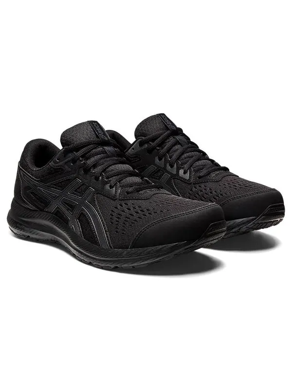 Кроссовки гель contend 8 4e широкий Asics — изображение 3 из 4, черный/серый