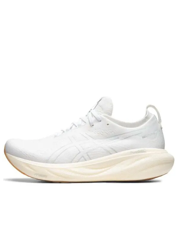 Кроссовки гель нимбус 25 Asics — изображение 1 из 4, белый/серебристый