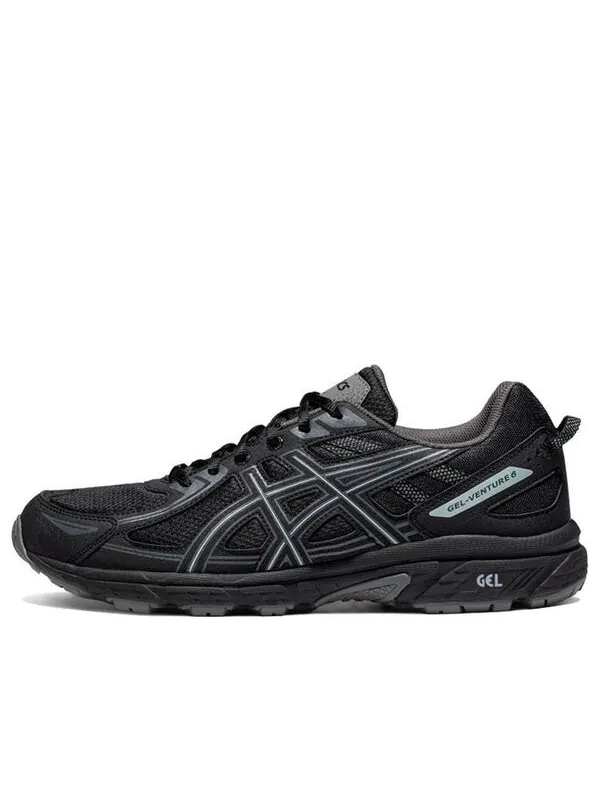 Кроссовки gel-venture 6 'black light mint' Asics — изображение 1 из 4, черный