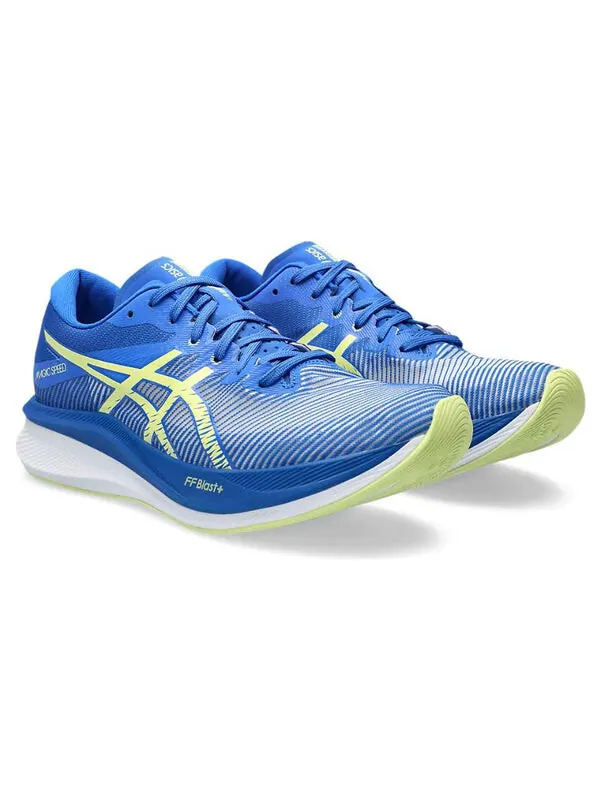 Кроссовки magic speed 3 'illusion blue glow yellow' Asics — изображение 3 из 4, синий/желтый