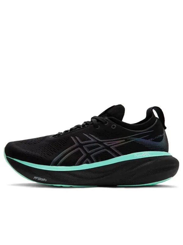 Кроссовки гелевые нимбус 25 лайт шоу Asics — изображение 1 из 4, черный/зеленый