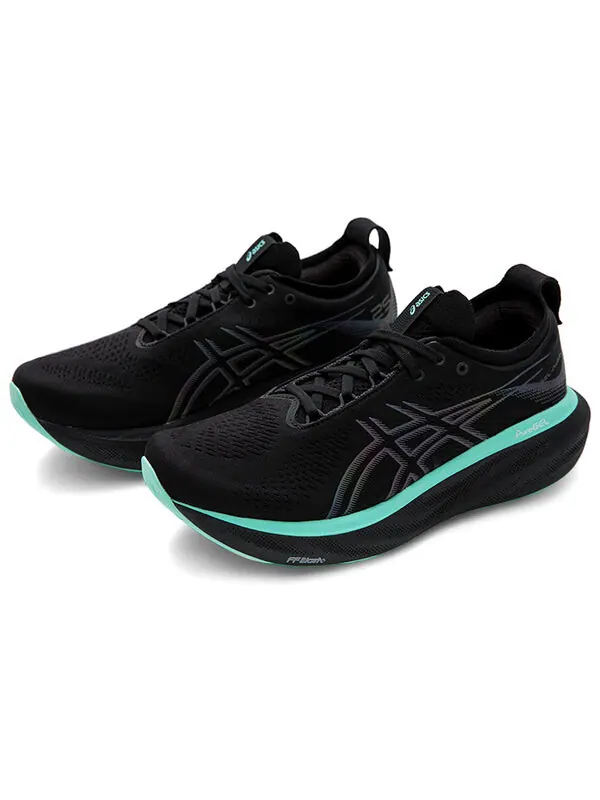 Кроссовки гелевые нимбус 25 лайт шоу Asics — изображение 3 из 4, черный/зеленый