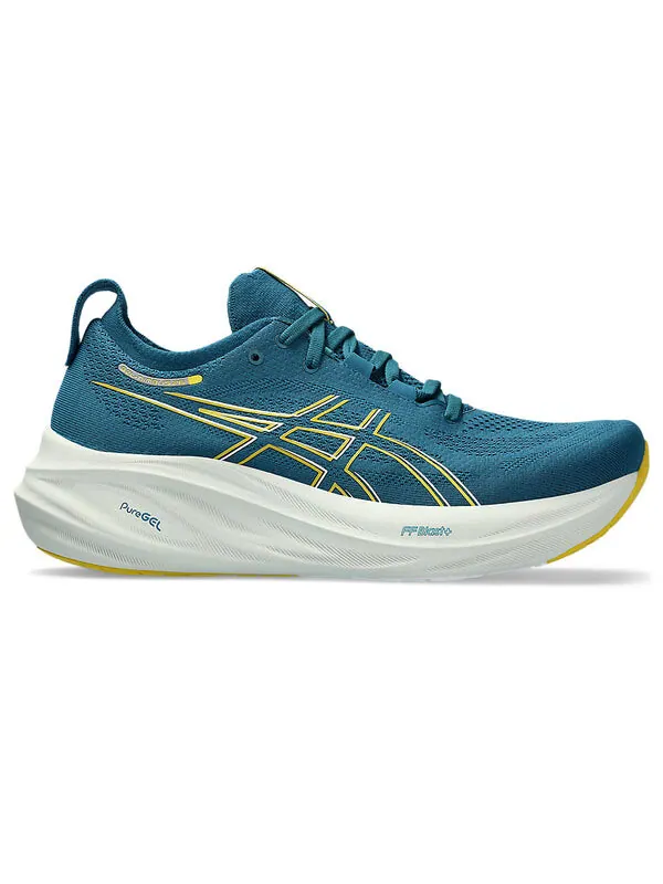 Кроссовки gel-nimbus 26 neutral cushioned running shoes 'teal' Asics — изображение 2 из 4, желтый/белый