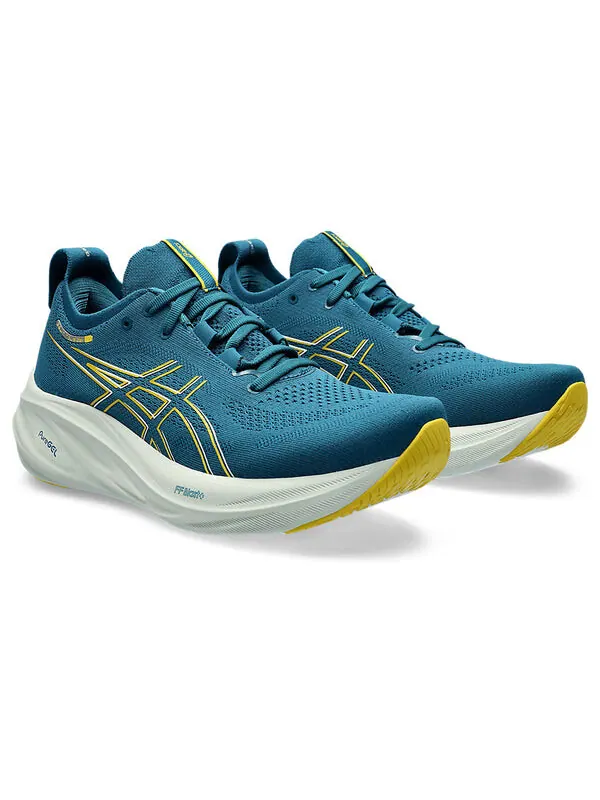 Кроссовки gel-nimbus 26 neutral cushioned running shoes 'teal' Asics — изображение 3 из 4, желтый/белый