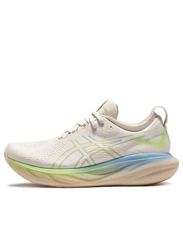 Кроссовки гель нимбус 25 Asics — изображение 1 из 4, белый/синий/зеленый