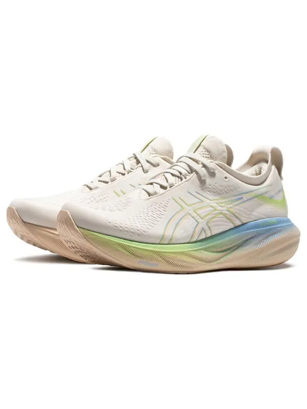 Кроссовки гель нимбус 25 Asics — изображение 2 из 4, белый/синий/зеленый