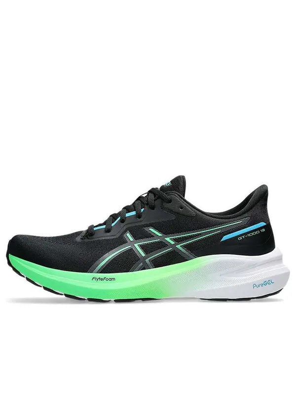 Кроссовки gt-1000 13 'black digital aqua' Asics — изображение 1 из 4, черный/голубой
