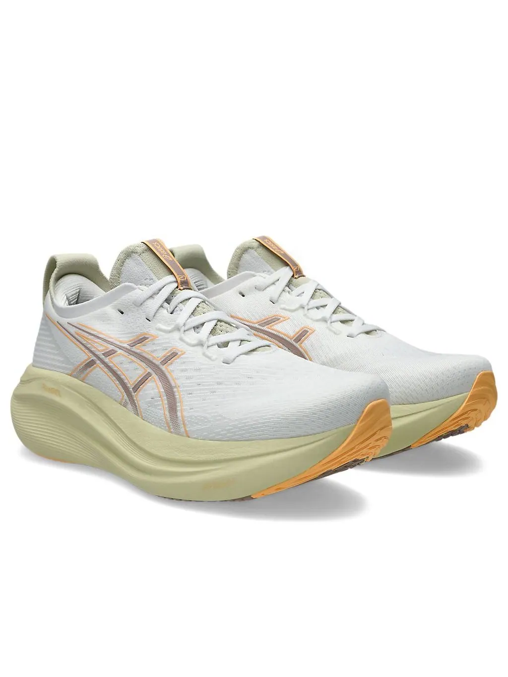 Кроссовки Asics Gel Nimbus 27 Wide 'White Fawn' — изображение 3 из 6, белый