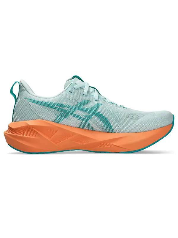 Кроссовки novablast 5 'soothing sea wave teal orange' Asics — изображение 2 из 4, голубой