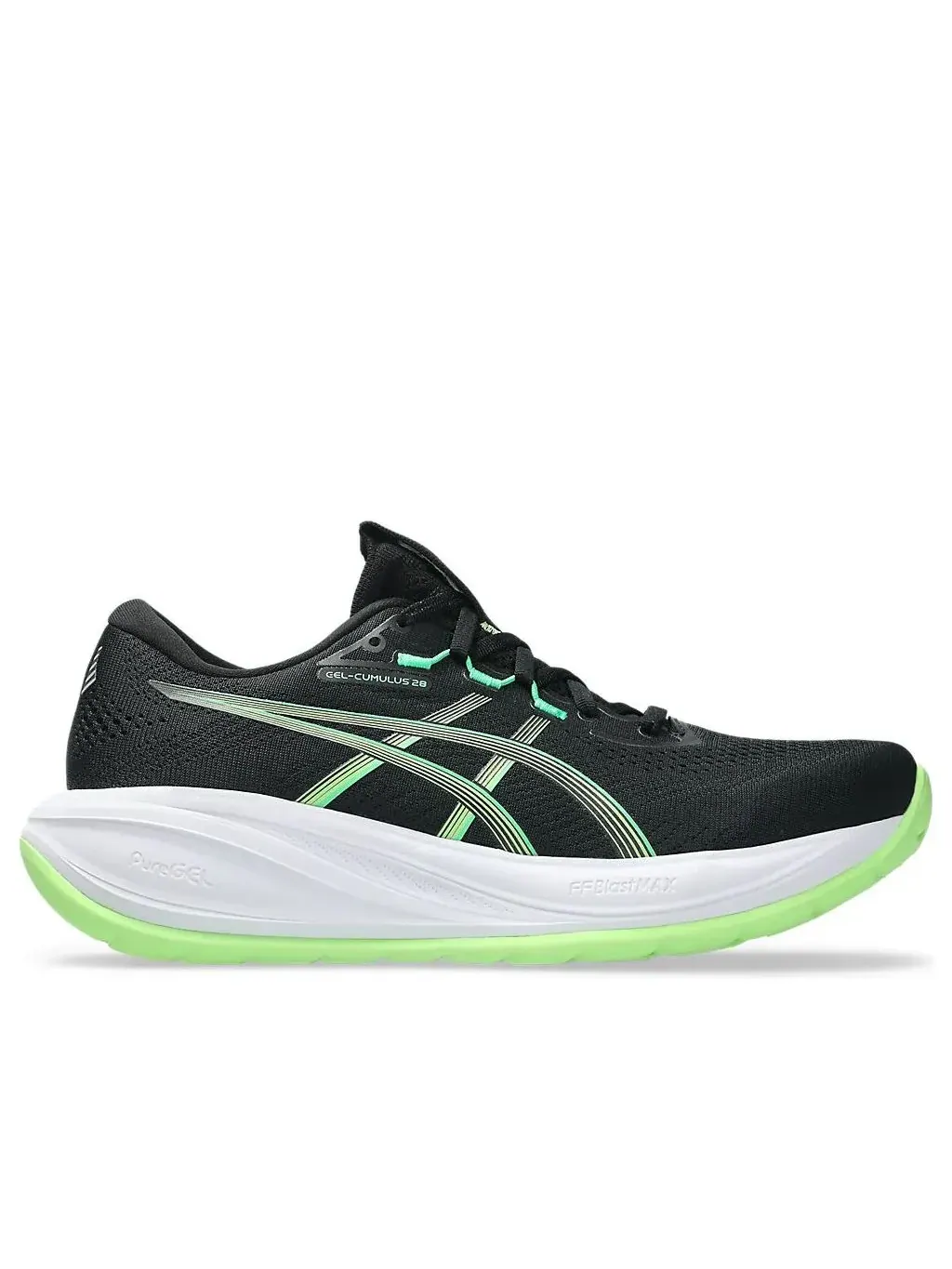 Кроссовки ASICS Gel-Cumulus 28 'Black Illuminate Green' — изображение 2 из 7, черный