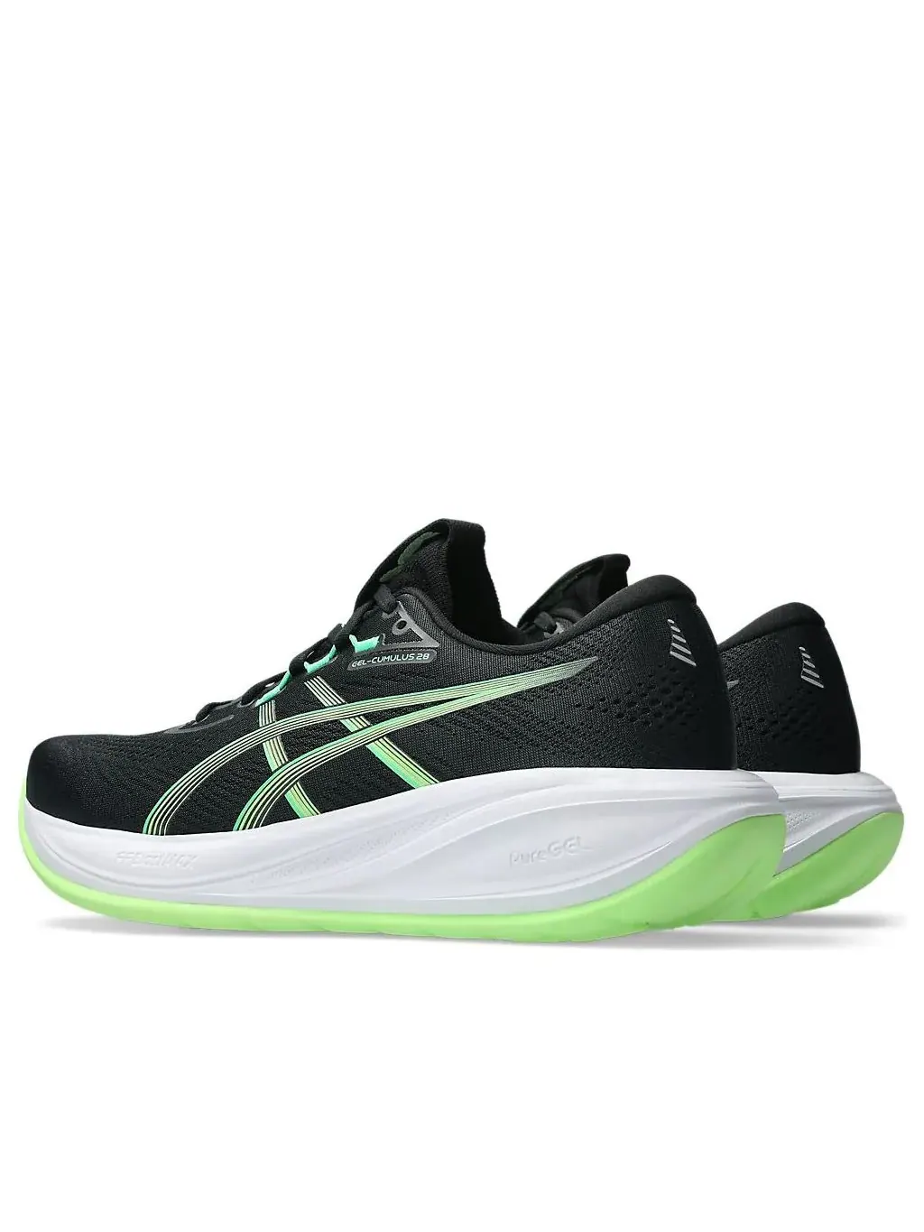 Кроссовки ASICS Gel-Cumulus 28 'Black Illuminate Green' — изображение 4 из 7, черный