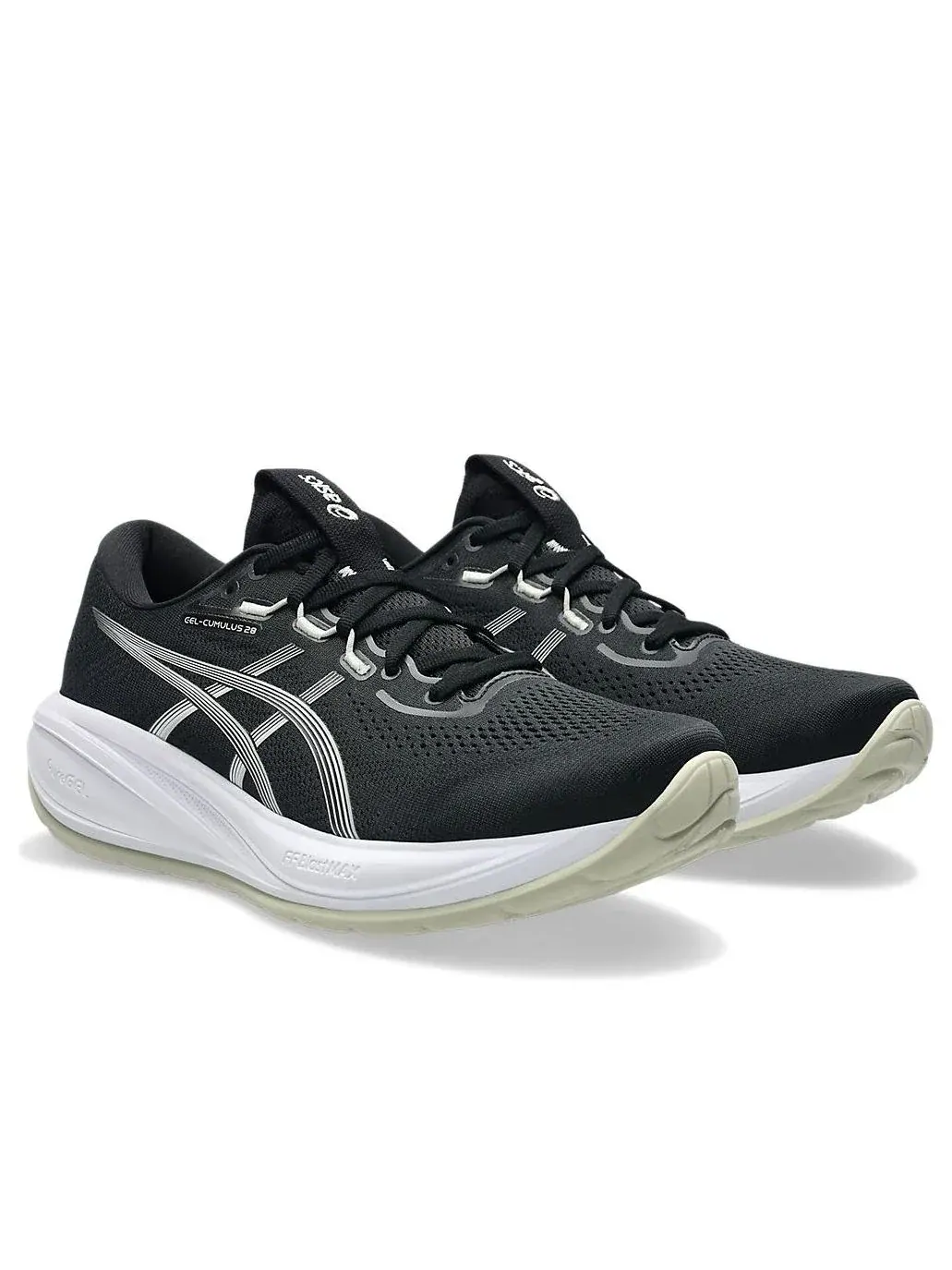 Кроссовки ASICS Gel-Cumulus 28 Wide 'Black White' — изображение 2 из 6, черный