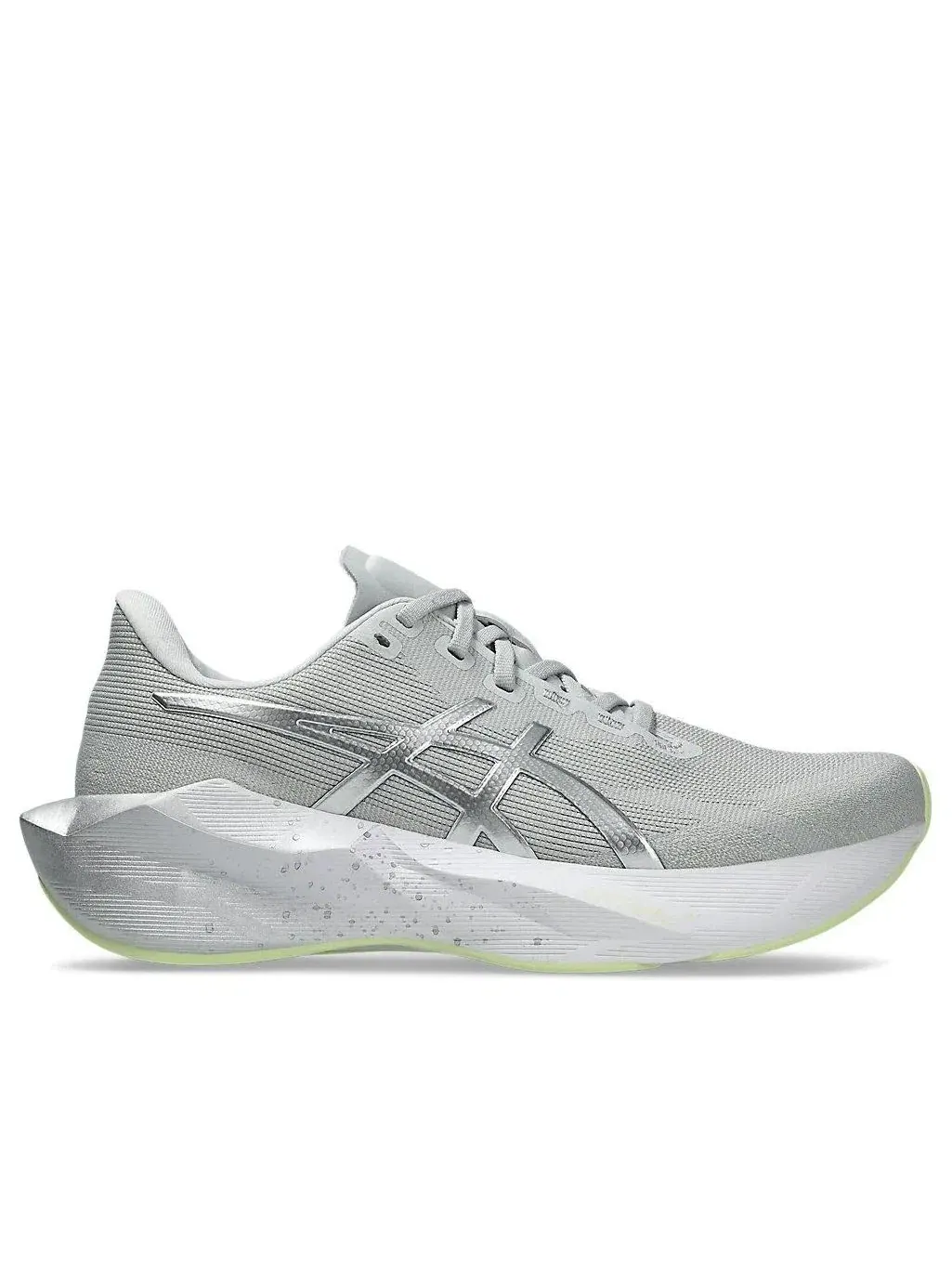 Мужские кроссовки для бега Novablast 6 Platinum Glow Green ASICS — изображение 2 из 7, серый