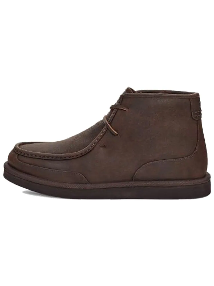 Мужские зимние ботинки UGG Bosley Series кожаные с овчиной — изображение 2 из 7, коричневый