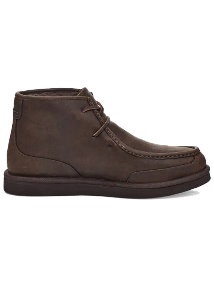 Мужские зимние ботинки UGG Bosley Series кожаные с овчиной — изображение 3 из 7, коричневый