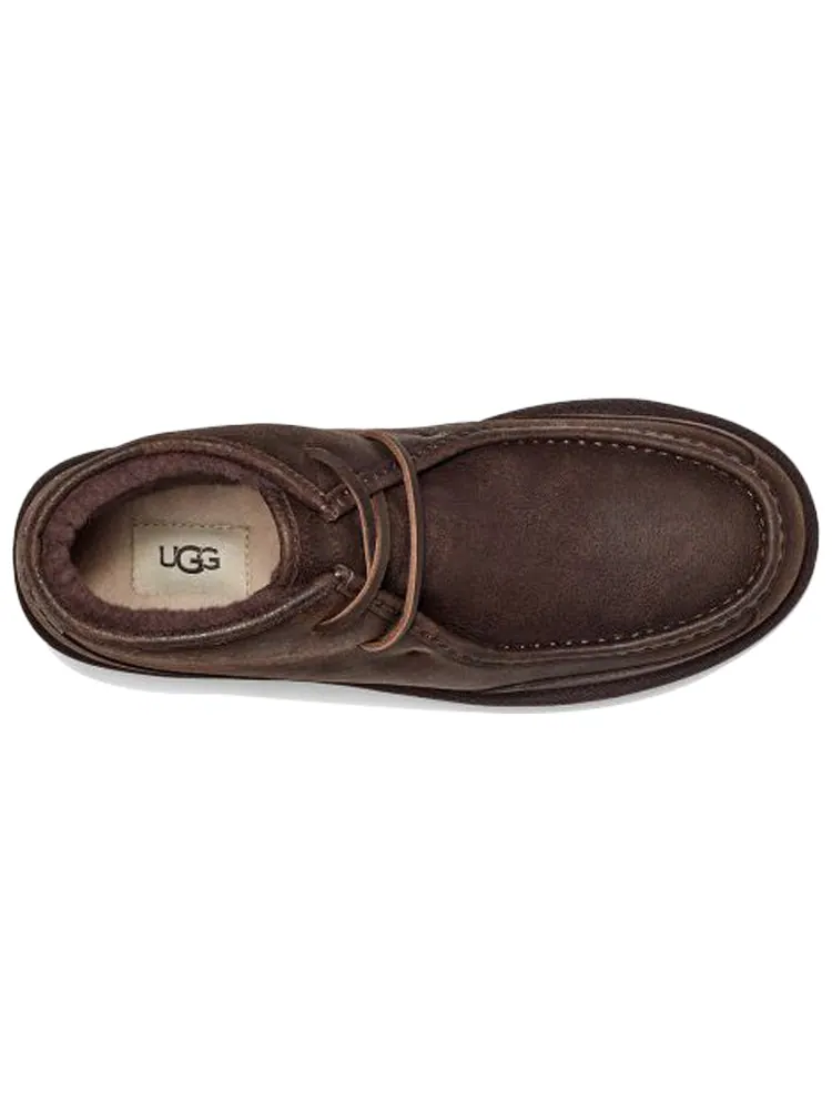 Мужские зимние ботинки UGG Bosley Series кожаные с овчиной — изображение 6 из 7, коричневый