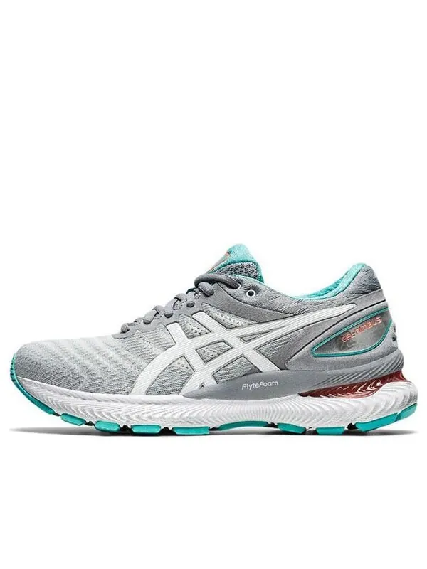 Кроссовки гель нимбус 22 ширина Asics — изображение 1 из 4, серый/белый