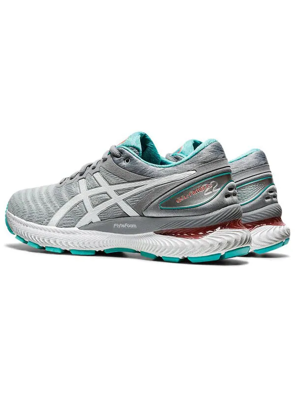 Кроссовки гель нимбус 22 ширина Asics — изображение 4 из 4, серый/белый