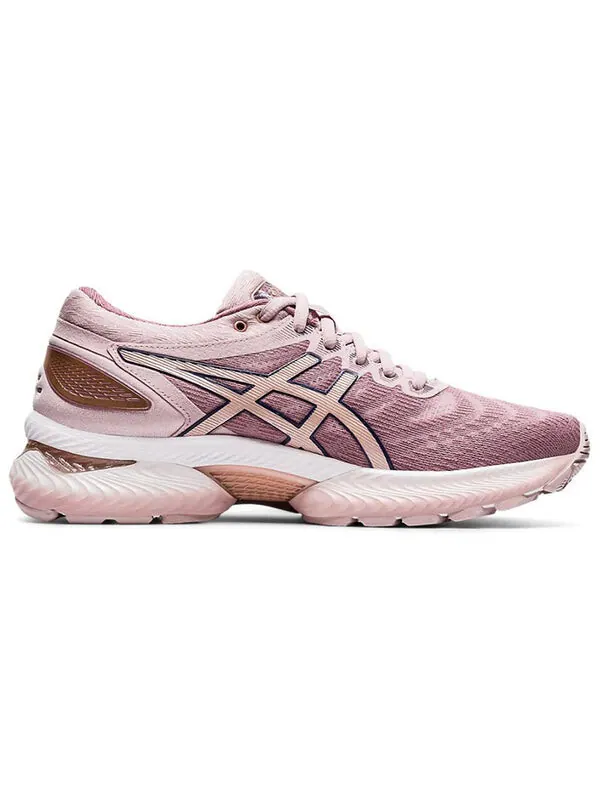 Кроссовки гель нимбус 22 ширина Asics — изображение 2 из 4, розовый золотистый
