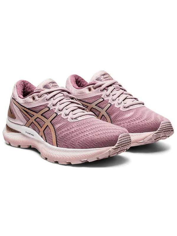 Кроссовки гель нимбус 22 ширина Asics — изображение 3 из 4, розовый золотистый