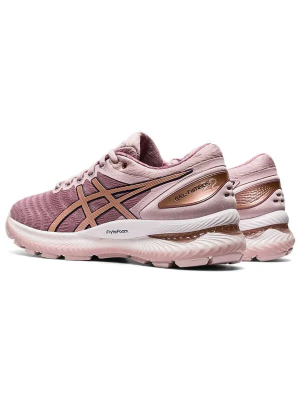 Кроссовки гель нимбус 22 ширина Asics — изображение 4 из 4, розовый золотистый