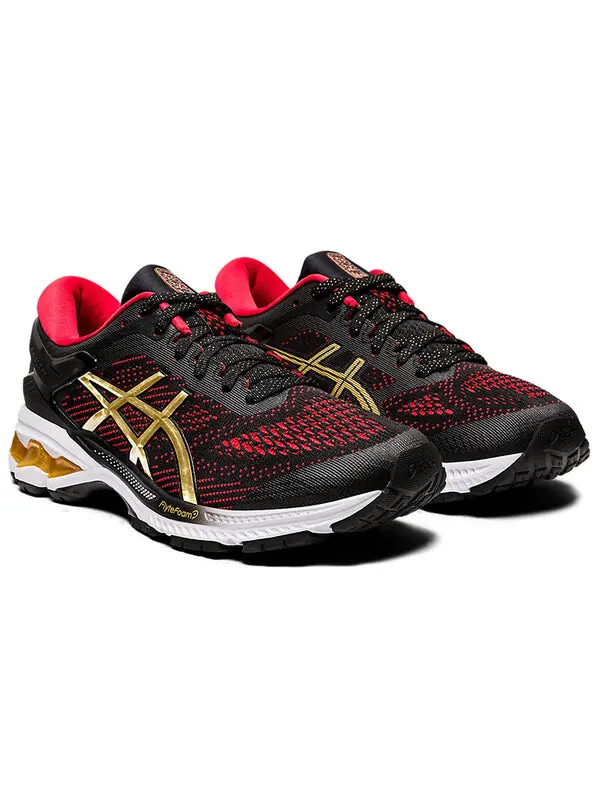 Кроссовки gel kayano 26 красные золотые Asics — изображение 3 из 4, серый