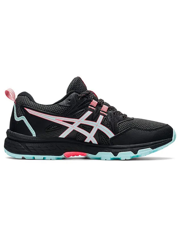 Кроссовки гелевые Venture 8 широкие Asics — изображение 2 из 4, черный/прозрачный синий