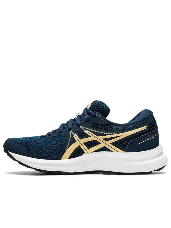 Кроссовки гель contend 7 широкий Asics — изображение 1 из 4, синий/золотистый