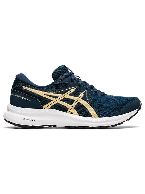 Кроссовки гель contend 7 широкий Asics — изображение 3 из 4, синий/золотистый