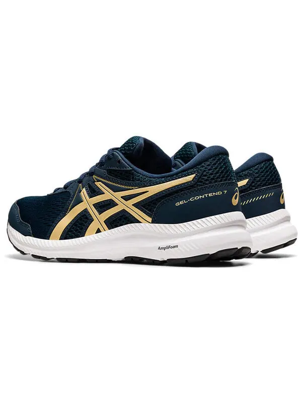 Кроссовки гель contend 7 широкий Asics — изображение 4 из 4, синий/золотистый