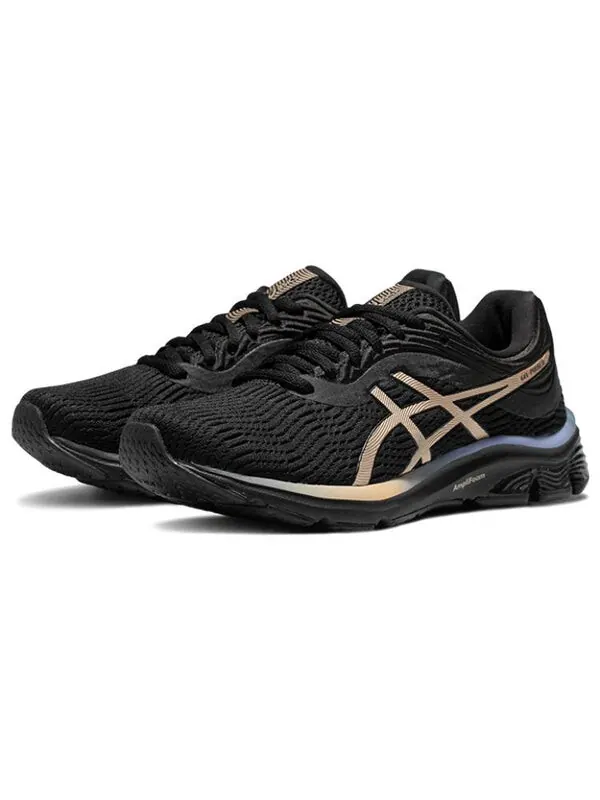 Кроссовки гель пульс 11 Asics — изображение 3 из 4, черный/золотистый