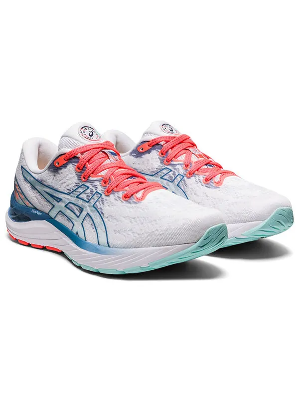 Кроссовки гель кумулус 23 Asics — изображение 3 из 4, белый/синий