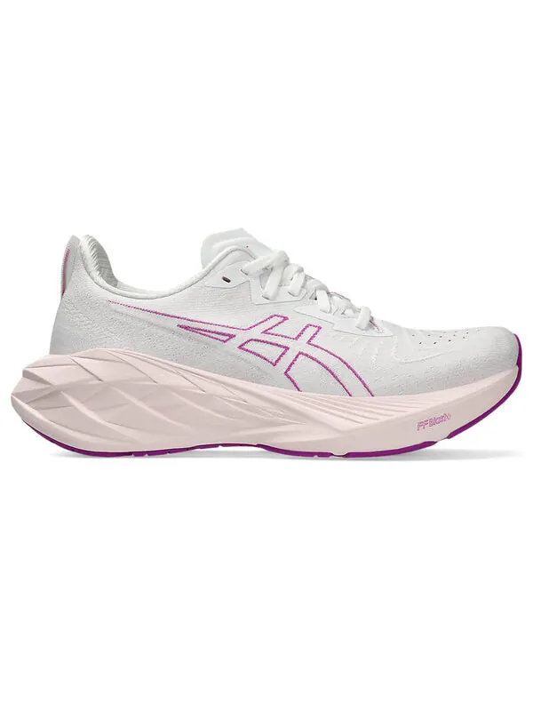 Кроссовки novablast 4 lite show беговые кроссовки Asics — изображение 2 из 4, серый/белый/розовый