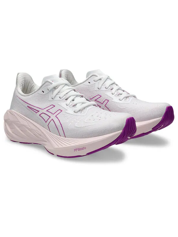 Кроссовки novablast 4 lite show беговые кроссовки Asics — изображение 3 из 4, серый/белый/розовый