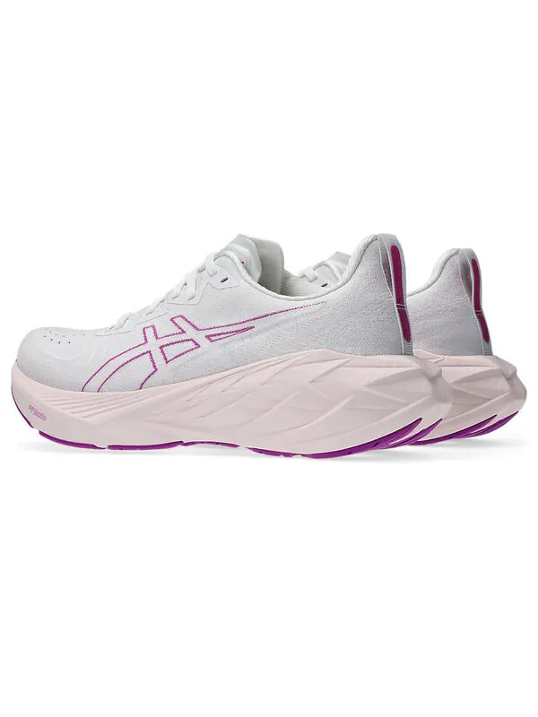 Кроссовки novablast 4 lite show беговые кроссовки Asics — изображение 4 из 4, серый/белый/розовый