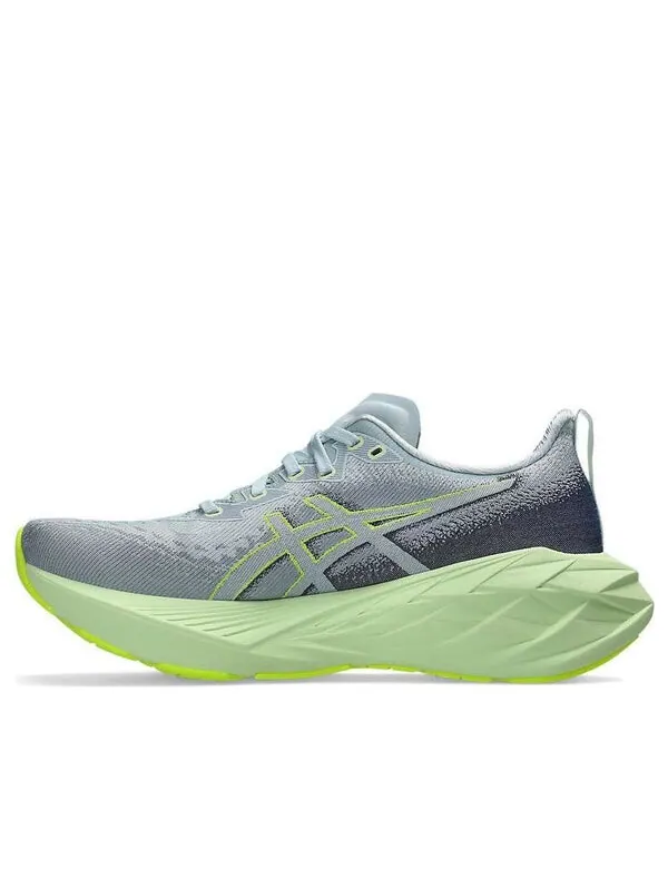 Кроссовки novablast 4 lite show беговые кроссовки Asics — изображение 1 из 4, серый/зеленый