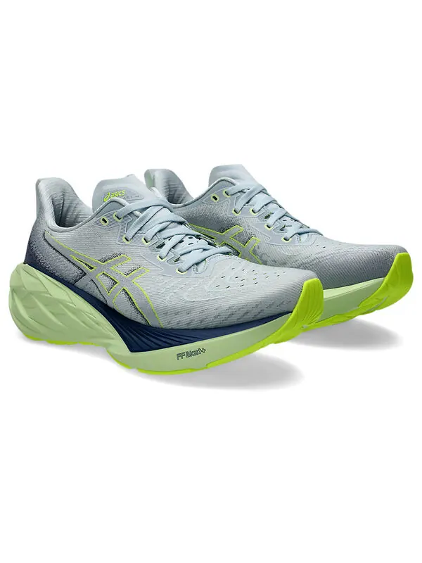 Кроссовки novablast 4 lite show беговые кроссовки Asics — изображение 3 из 4, серый/зеленый