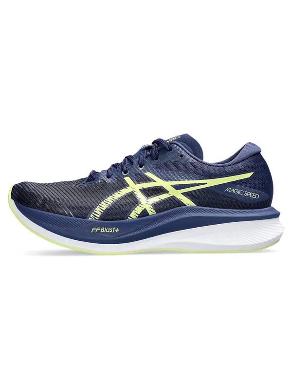 Кроссовки magic speed 3 'illusion blue glow yellow' Asics — изображение 2 из 4, синий/желтый