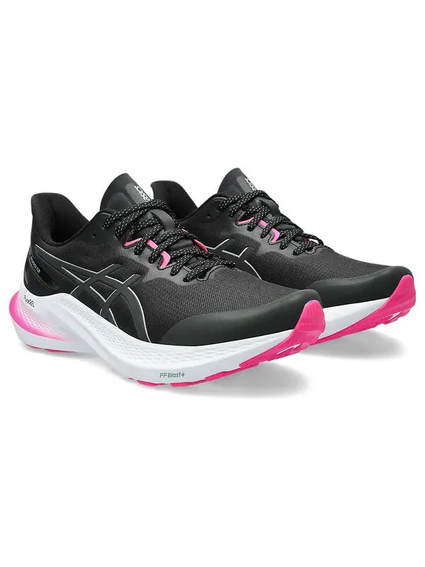 Кроссовки gt 2000 12 lite show кроссовки для бега Asics — изображение 3 из 4, черный/белый/розовый